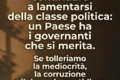 Siamo abituati a puntare il dito per chi ci governa